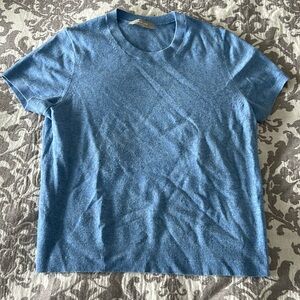 Everlane short sleeve cashmere shirt, sz L